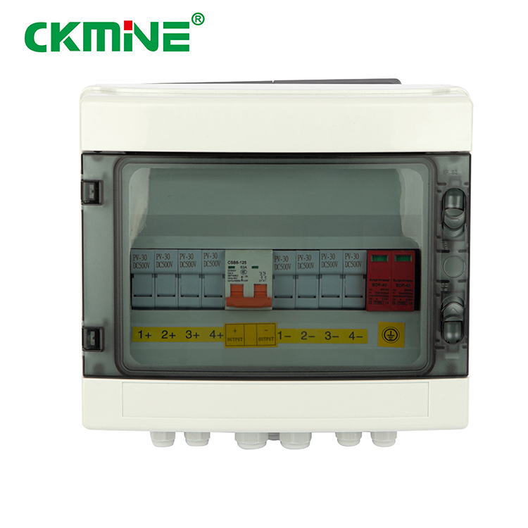 CKMINE Solaris PV Coniunctorium 4 Filum 4 Input 1 Output IP65 Impermeabile DC 15A 63A 1000VDC Array Panelis Custos Controller