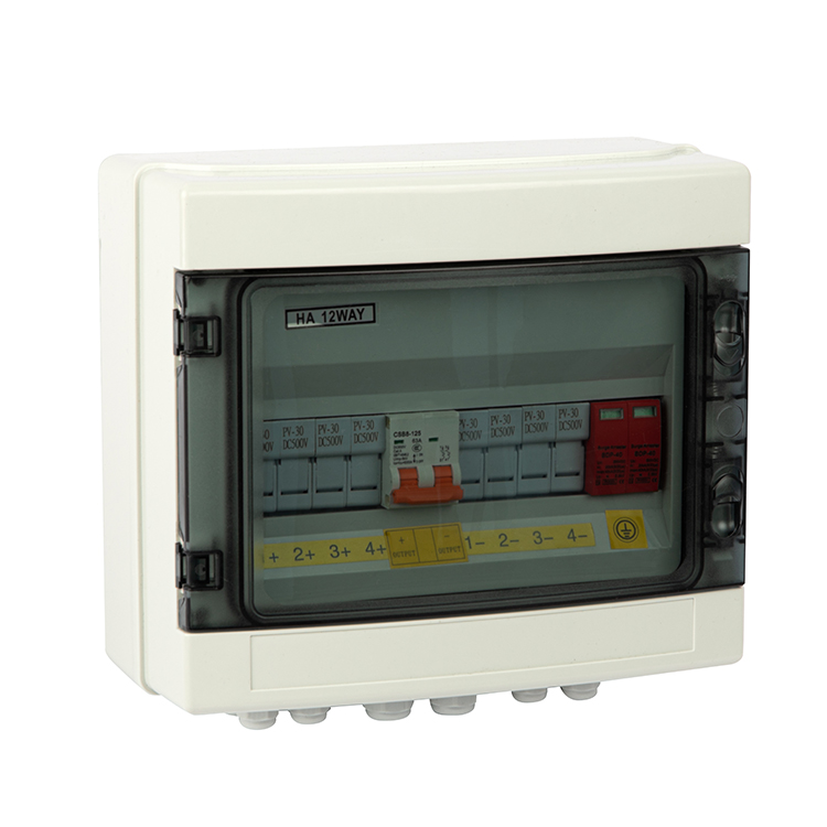CKMINE Hot Sale ABS Photovoltaic Combiner Box Dc Combination Box with 4 String for solar panel supplier
