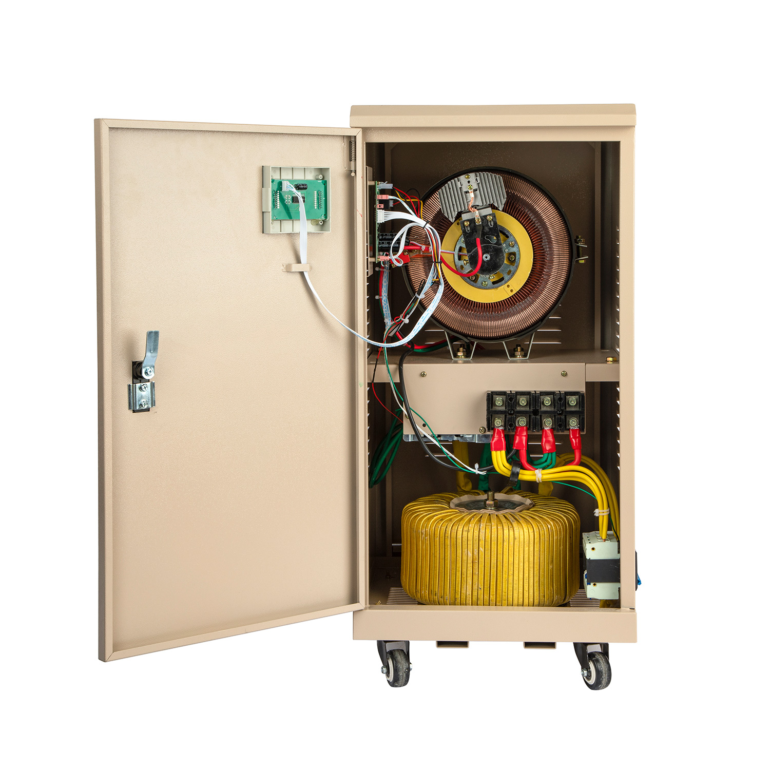 CKMINE AVR SVC Servo Motor 30KVA 30kW AC in AC Singuli Phasus 220V Regulator Voltaminis Automaticus Stabilizator Transformator Converitor
