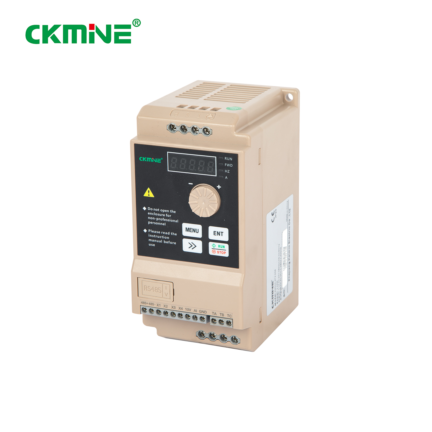 CKMINE Factory 3 Phase 220V Parva Minimum Frequency Inverter 0.75kW AC VFD 1HP 50 ad 60hz Motor Coegi pro Machina Imperium