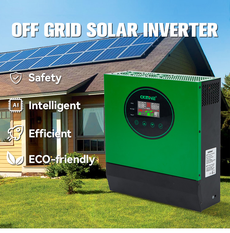 CKMINE 6.6kva 6kva 5kva MPPT Solar Inverter 6kw Single Phase 220V 48V Solare Off Grid Hybrid UPS Control All in One System manufacture