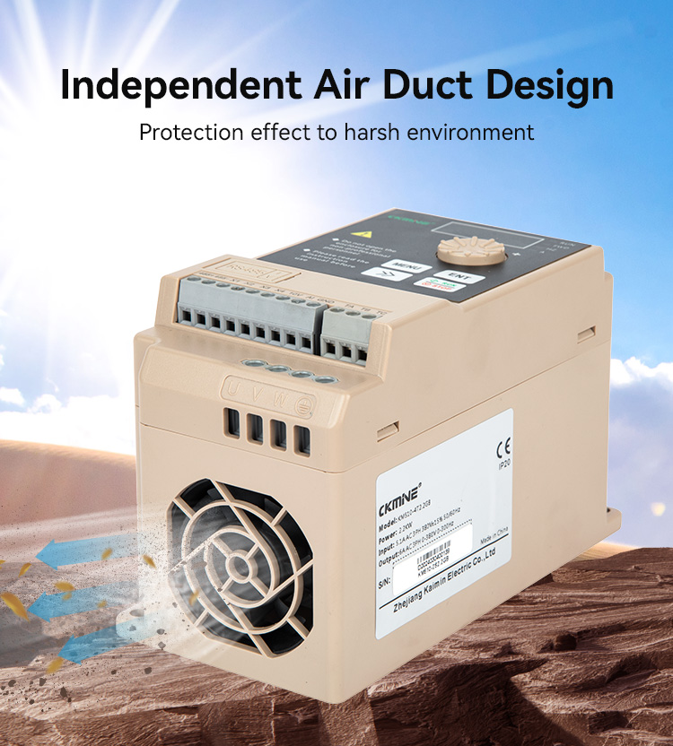 CKMINE 0.75kw 220V Knob Variable Frequency Speed Drive 3 Phase AC VFD Inverter variadores de frecuencia for 1HP Motor details