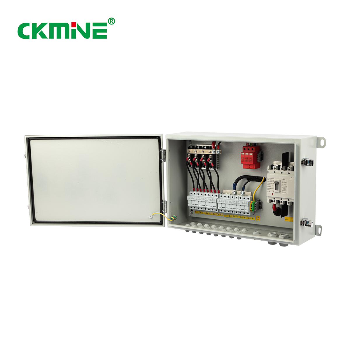 CKMINE customizatus solaris combiner box 6 series 63A 1000v dc impermeabilis pv array combiner boxes 6 in 1 exitus pro panelibus solaribus