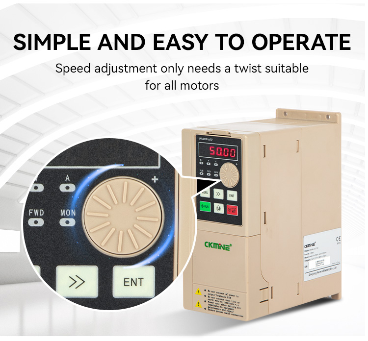 CKMINE Factory Good Price 15kW 20HP Motor Inverter Variable Frequency Driver 380V Close Loop Three Phase Speed Control VFD details