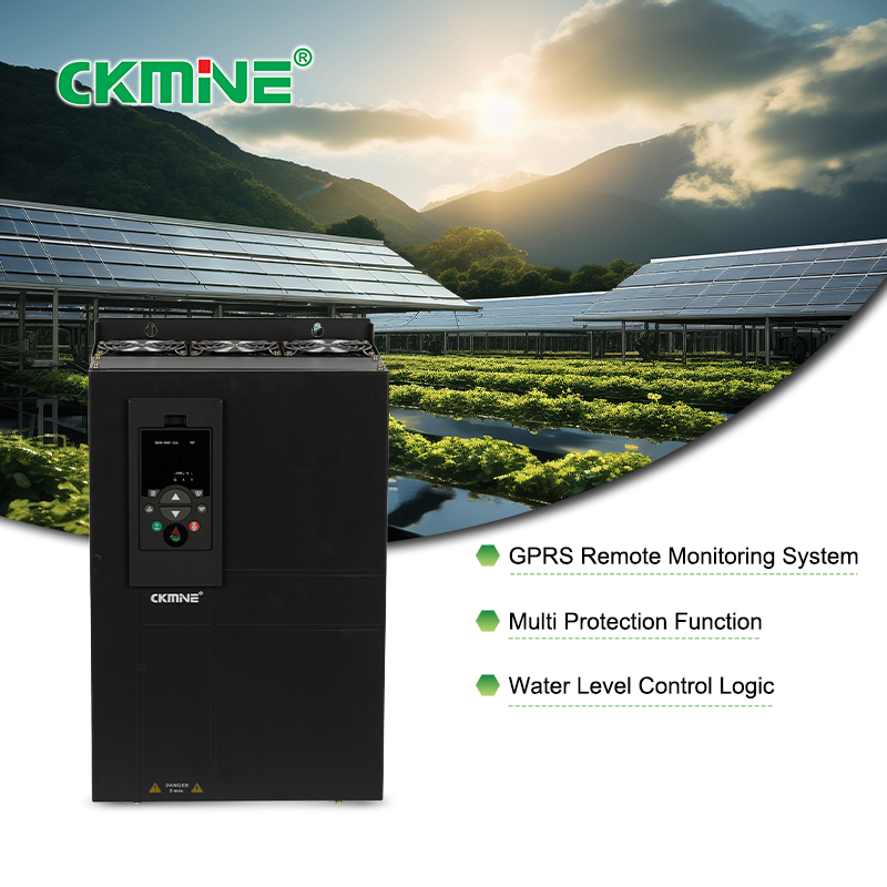 CKMINE 75 کیلووات تا 110 کیلووات 380 ولت سه فاز جریان مستقیم به متناوب کنترل‌کننده سرعت مبدل فرکانس اینورتر پمپ آب خورشیدی