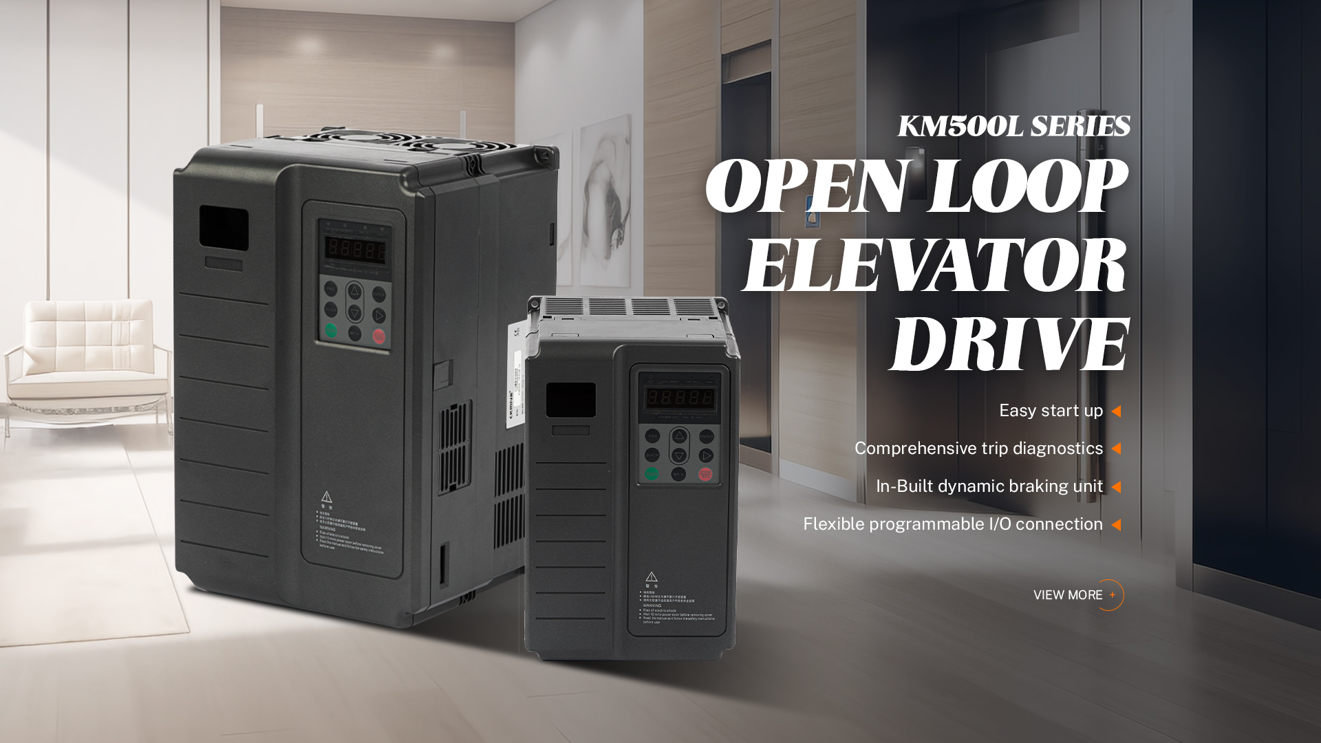 CKMINE Elevator Parts Motor Drive KM500L 11kW 15HP AC 380V 3Phase to 3 Phase Variable Frequency Inverter for Lift Control details