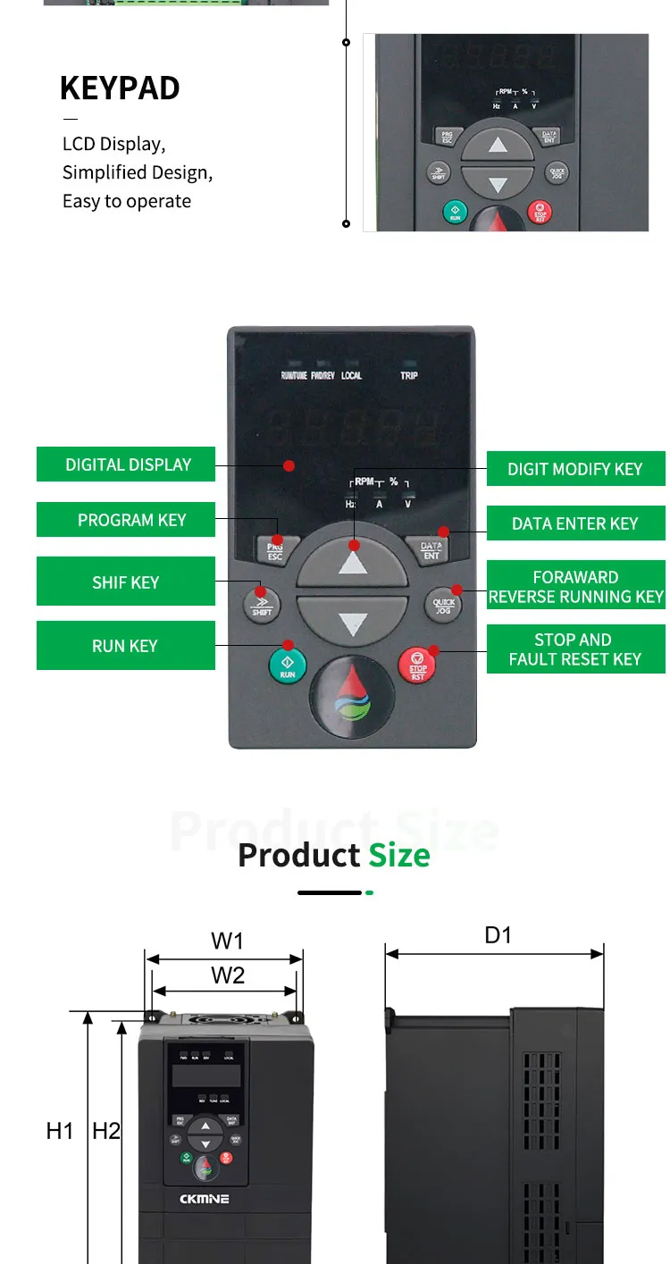 CKMINE 150HP Solar Water Pump Inverter System DC AC 110kW 3 Phase to 3Phase 380V Variable Frequency Drive MPPT VFD for Motor manufacture