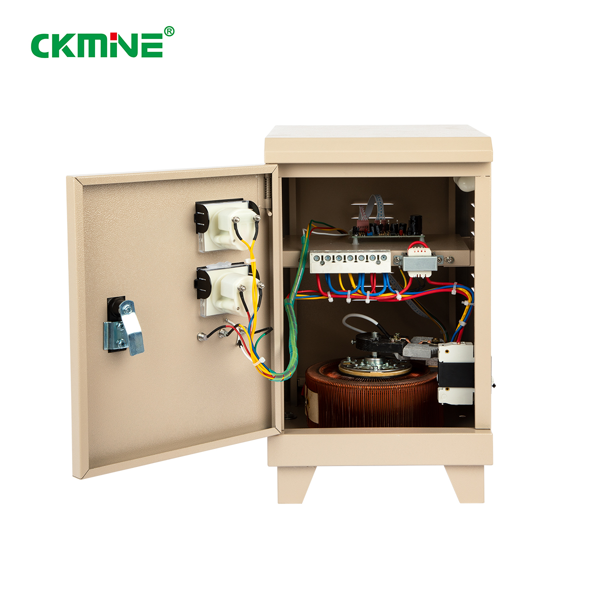 CKMINE Servo Motor Voltage Regulator Stabilizer 5KVA 3KVA 2KVA 1KVA Unus Phasis 220V Auto Transformer Converter pro Nationes