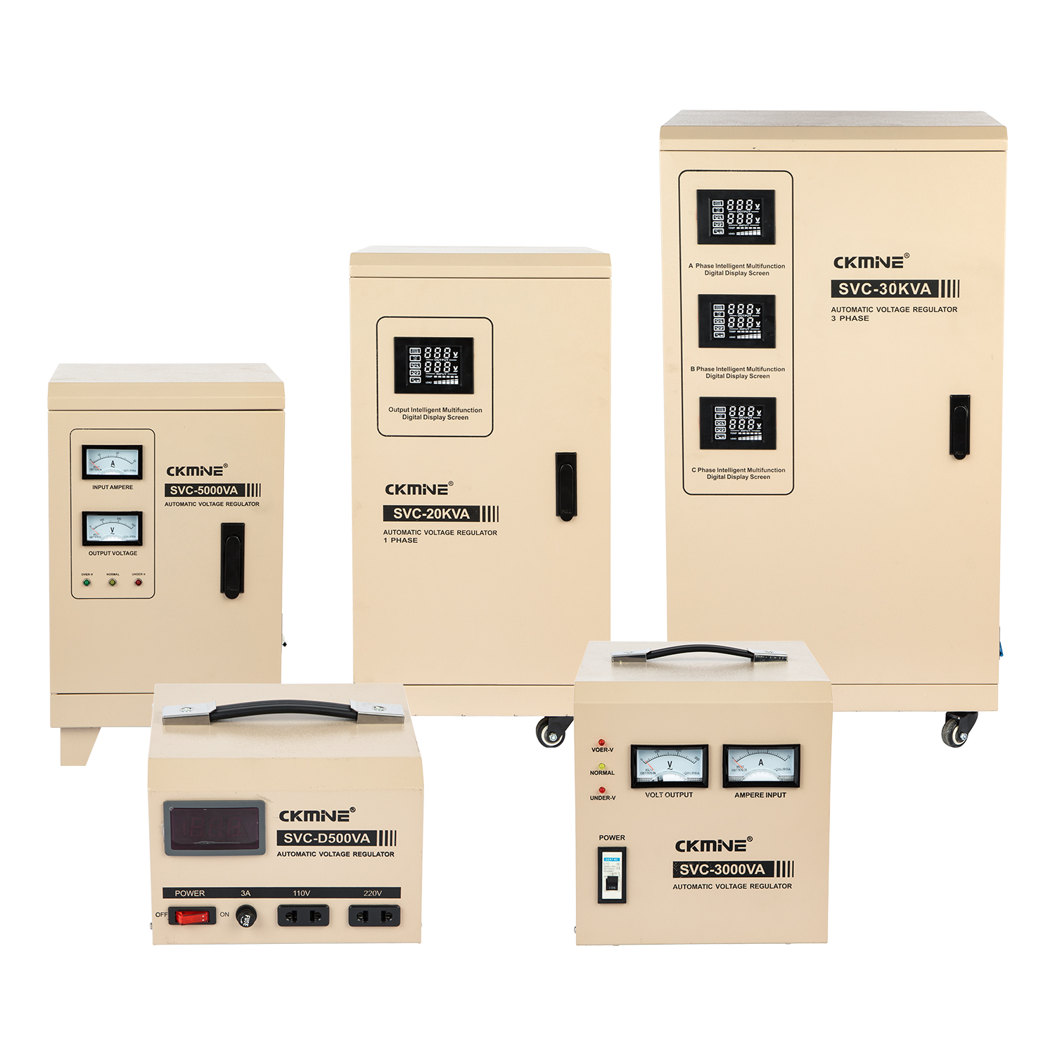 CKMINE OEM ODM AVR AC Unus Phasis 220V 50KVA 40KVA 30KVA 20KVA 15KVA 10KVA Automatic Voltage Regulator Stabilizer