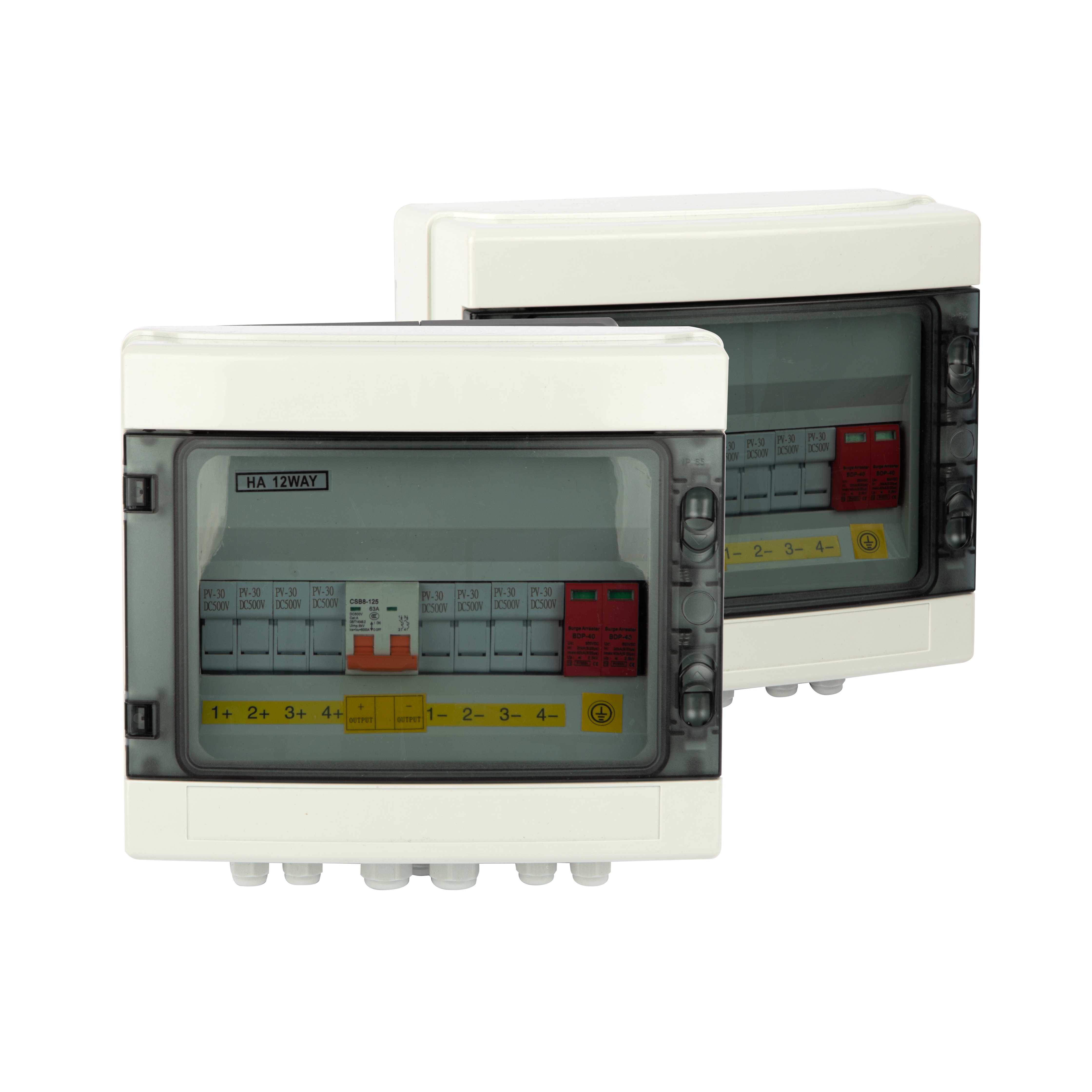 Factory Hot Sale Waterproof PV Combiner 1000VDC 4 IN 1 Out IP65 ABS Dc Solar Combination Box Customized