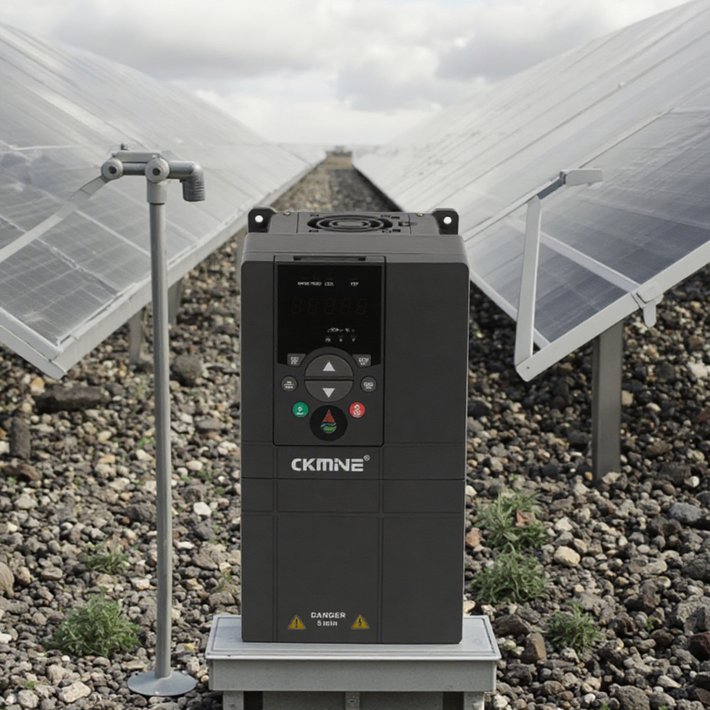 CKMINE MPPT Maxime Efficiens 7.5kW 380V Triplex Fasi DC ad AC Solar Pump Inverter Submersibilis Aquae Pumpandi