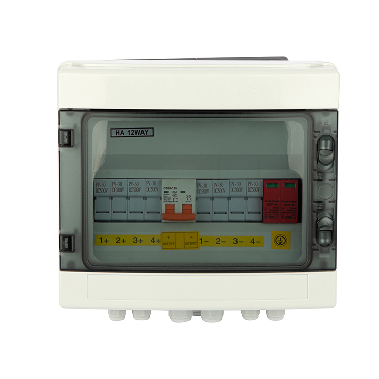 CKMINE Bonae Qualitatis IP65 Gradus 4 in 1 out Solaris PV DC Combiner Box pro Photovoltaic Panel