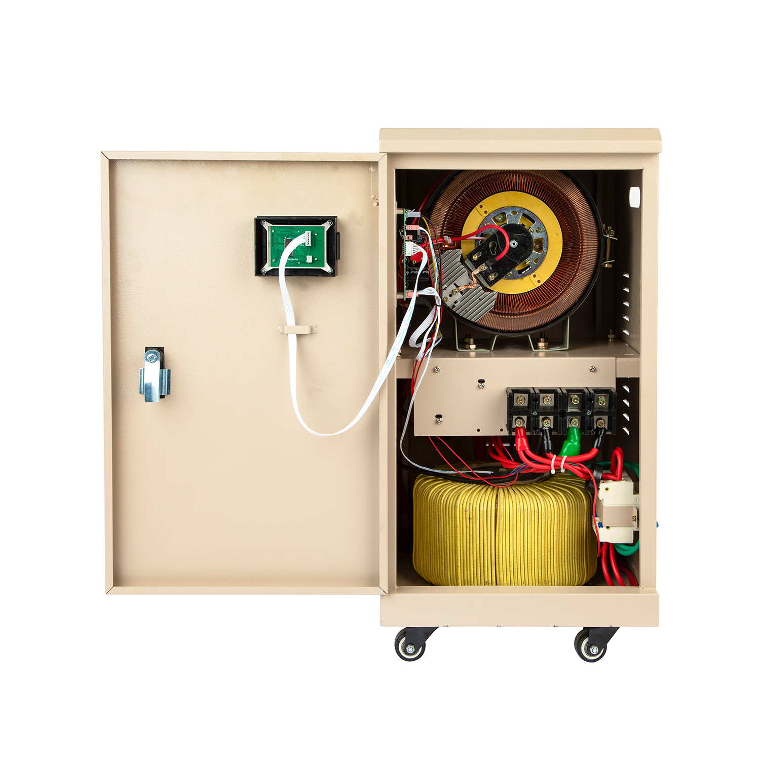 CKMINE AVR SVC Servo Motor 20KVA 20kW AC ad AC Unus Phasis 220V Automaticus Regulator Voltatitudinis Stabilizator Transformer Converter